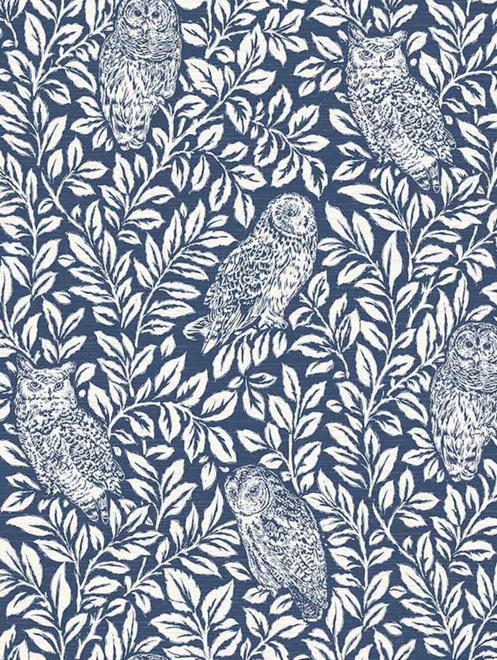 Wallpaper Parliament Owl Navy & White